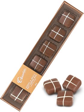 Chocolatier Hot Cross Bun Chocolates 6 pack, 80g