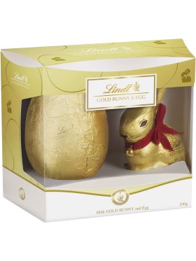 Lindt Gold Bunny & Egg Milk Gift box 240g