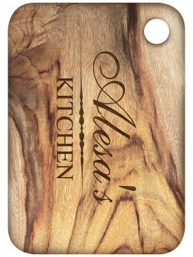 Laser Engraved Australian Hardwood Cutting Board 26cm x 18cm