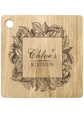 Laser Engraved Australian Hardwood Cutting Board 30cm x 30cm