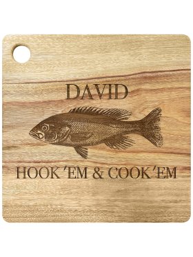 Laser Engraved Australian Hardwood Cutting Board 30cm x 30cm