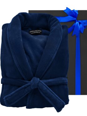 Plush Ultra Soft Robe - Navy