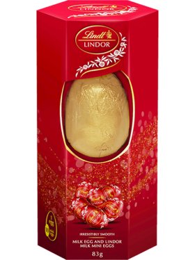 Lindt Milk Egg and Lindor Milk Mini Eggs 83g