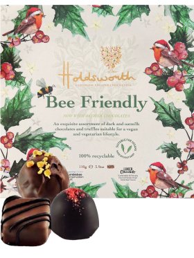 Holdsworth Christmas Bee Friendly Vegan Chocolate Gift Box, 110g