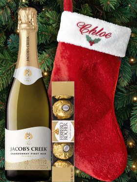 Holiday Treat - Embroidered Christmas Stocking Gift