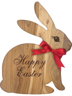 Laser Engraved Acacia Bunny Serving Board