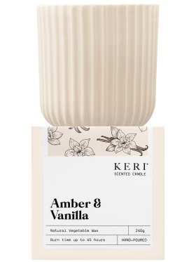 Keri Amber & Vanilla Scented Candle 240g