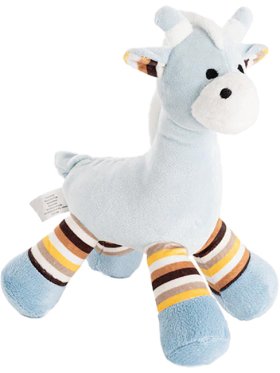 Blue Striped Giraffe with Rattle 23cm