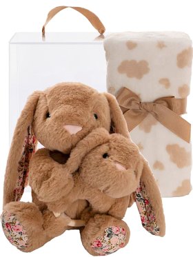 Flora the Bunny Plush, Rattle & Blanket Gift Set