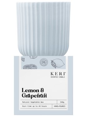 Keri Lemon & Grapefruit Scented Candle 240g