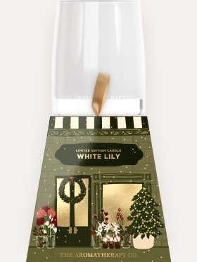 The Aromatherapy Co. White Lily Festive Candle 80g